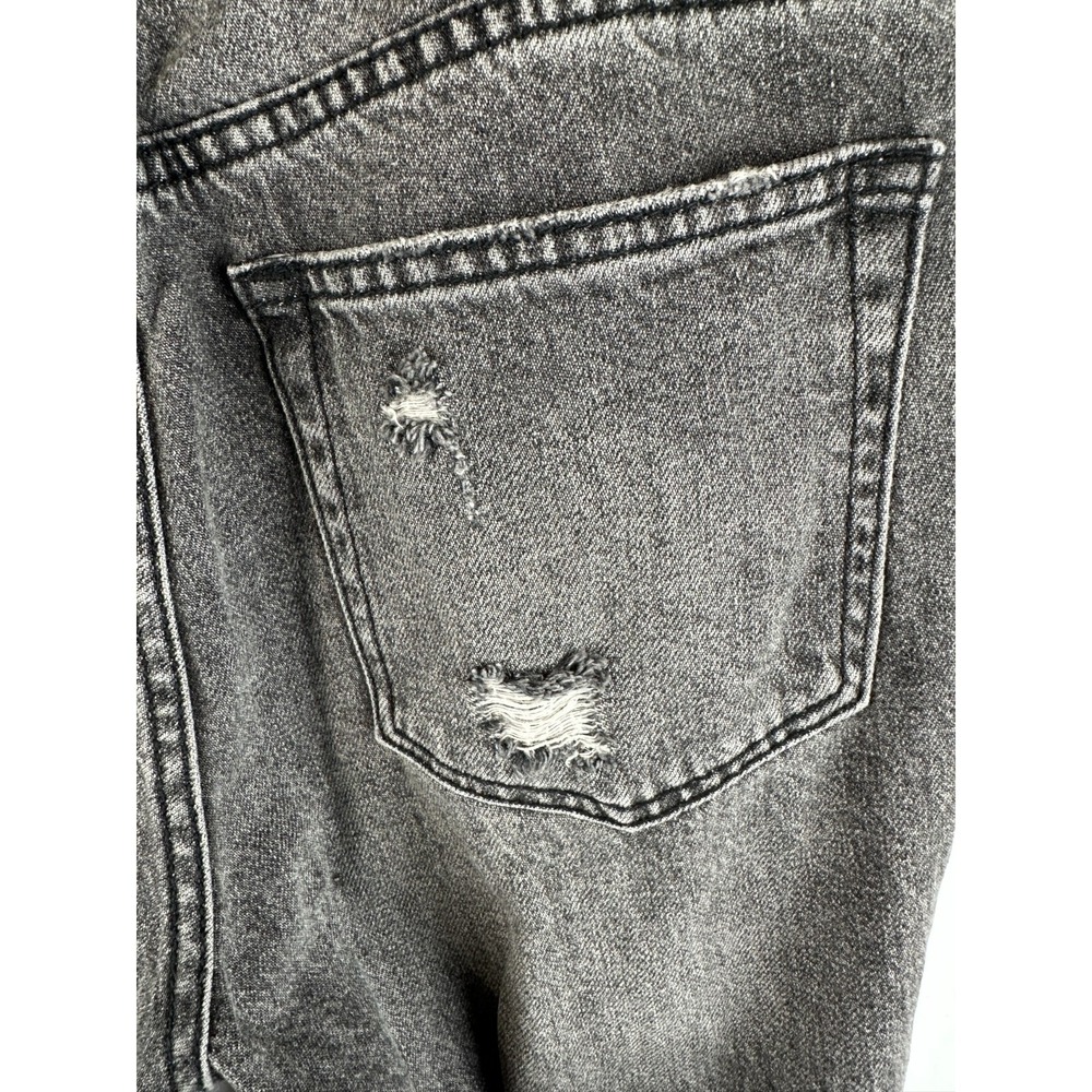 BDG Slim Straight Jeans 27 Black Distressed Ripped High Rise Grunge Streetwear - Picture 11 of 14